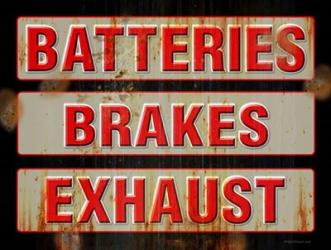Batteries Brakes Exhaust | Obraz na stenu