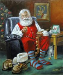 Santa In Chair | Obraz na stenu