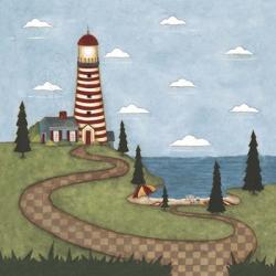 Red And White Lighthouse | Obraz na stenu