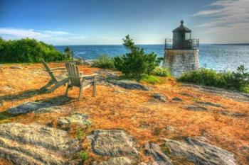 Adirondack Chairs And Lighthouse | Obraz na stenu