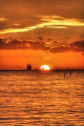 Old Pier Sunset Vertical | Obraz na stenu