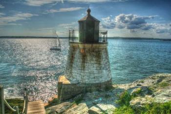 RI Lighthouse And Sloop | Obraz na stenu