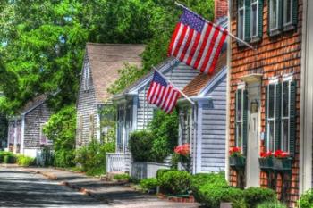 Flag Draped Lane | Obraz na stenu