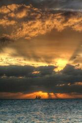 Key West Vertical with Schooner | Obraz na stenu