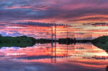 Powerline Sunrise | Obraz na stenu