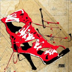 Red Strap Boot | Obraz na stenu