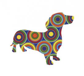 Dachshund Circles | Obraz na stenu