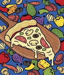 Pizza Slice With Toppings | Obraz na stenu