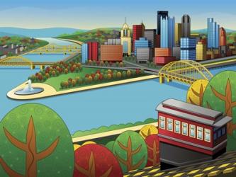 Pittsburgh Incline Autumn | Obraz na stenu