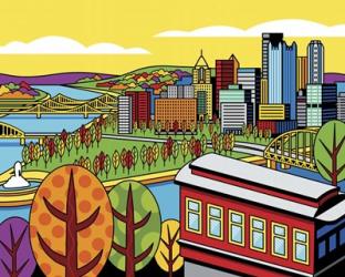 Pittsburgh Incline Autumn Pop | Obraz na stenu