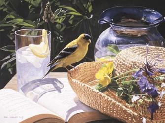 Goldfinch On Straw Hat | Obraz na stenu