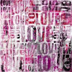 Grunge Love Square | Obraz na stenu