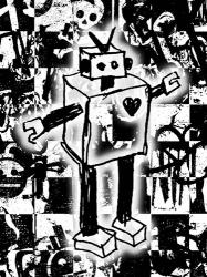Robot Graffiti | Obraz na stenu