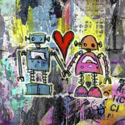 Graffiti Pop Robot Love | Obraz na stenu