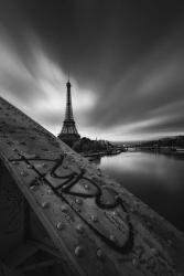 Seine & Eiffel BW | Obraz na stenu