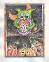 Halloween Owl | Obraz na stenu