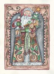 Santa Holding Toys And Lamp | Obraz na stenu