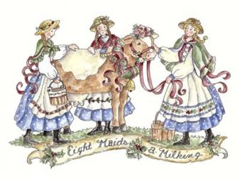 Eight Maids A Milking | Obraz na stenu