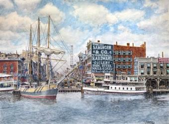 Detroit Water Front 1896 | Obraz na stenu