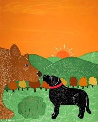 I Meet A Bear Black Autumn | Obraz na stenu