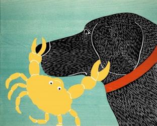 The Crab Black Dog Yellow Crab | Obraz na stenu