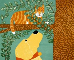 Up A Tree  Striped Yellow | Obraz na stenu