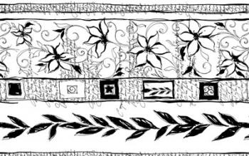 Flowers and Leaves - BW | Obraz na stenu