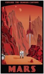 Crimson Canyons Of Mars | Obraz na stenu