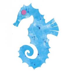 Seahorse 2 Blue | Obraz na stenu