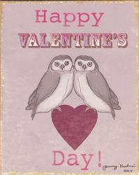 Valentine's Day Owls | Obraz na stenu