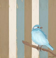 Teal Bird With Stripes | Obraz na stenu
