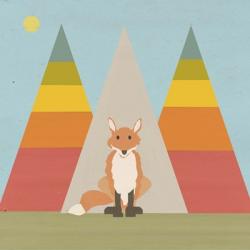 Fox In The Rainbow Forest | Obraz na stenu
