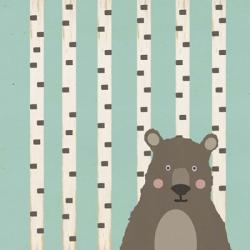 Bear with Birch Trees | Obraz na stenu