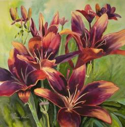 Red Purple Lilies | Obraz na stenu