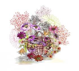 Basket Of Flowers | Obraz na stenu