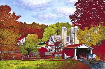 Covered Bridge And Buggy, Lancaster Co, Pa | Obraz na stenu