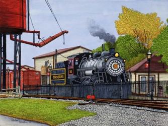 Engine #90 At The Water Tower, Strasburg Pa | Obraz na stenu