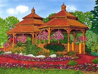 Two Gazebos, Hershey Pa | Obraz na stenu