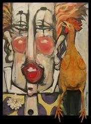 Clown And Rubber Chicken | Obraz na stenu