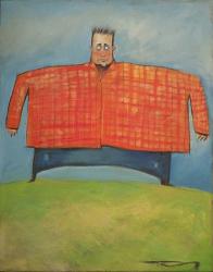 Man In Orange Plaid | Obraz na stenu