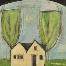 House With Two Trees | Obraz na stenu