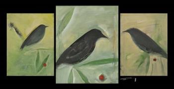 Birds And Berries Triptych | Obraz na stenu