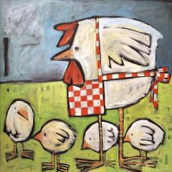 Hen And Chicks After Storm | Obraz na stenu