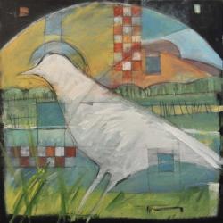 White Bird In Marsh | Obraz na stenu