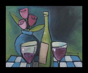 Wine And Flower | Obraz na stenu