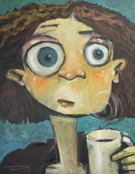 Her First Sip Of Coffee | Obraz na stenu