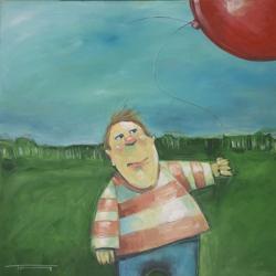 Landscape Boy Balloon | Obraz na stenu