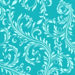 Teal Aqua Damask | Obraz na stenu