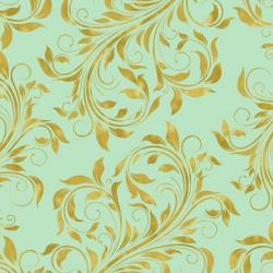 Golden Mint Damask I | Obraz na stenu