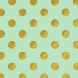 Golden Mint Dots | Obraz na stenu
